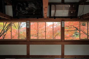 長岡天満宮の紅葉風景