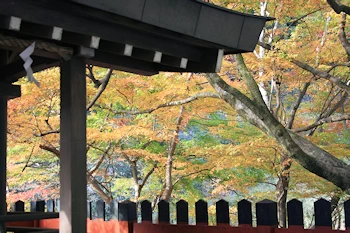 貴船神社一の鳥居付近の風景