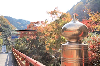 貴船神社一の鳥居付近の風景