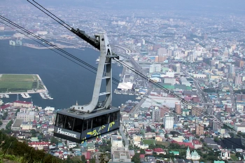 函館山ロープウェイの風景