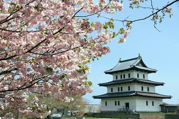 松前城の風景