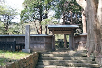 松前家墓所の風景