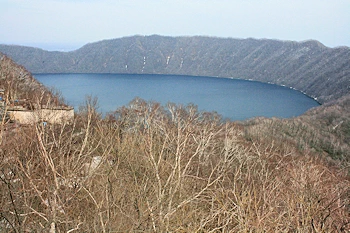倶多楽湖展望台の風景