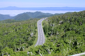 知床横断道路の風景