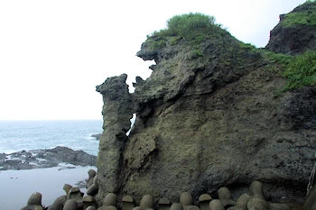 親子熊岩の風景