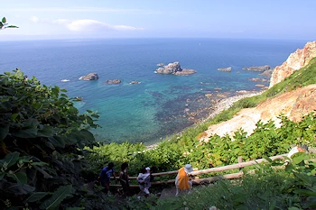 島武意海岸の風景
