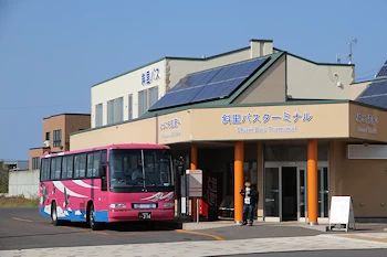 斜里バスターミナルの風景