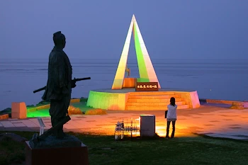 日本最北端の碑の風景