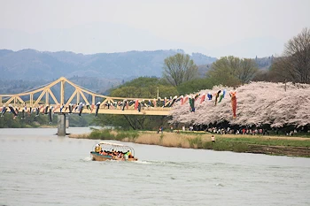 北上市立公園展勝地の風景