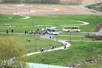 北上市立公園展勝地の風景