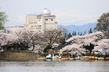 岩木山を遠望の風景