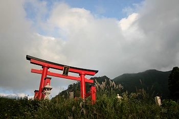 湯殿山神社の風景