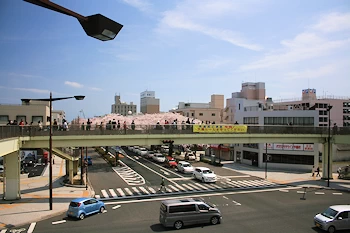 かみね公園・平和通りの風景