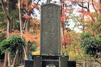 秋山夫人の墓の風景