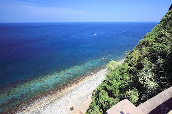 御蔵島村の風景