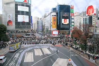 渋谷スクランブル交差点の画像