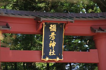 弥彦神社の風景