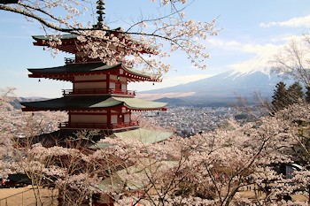 富士吉田市の風景