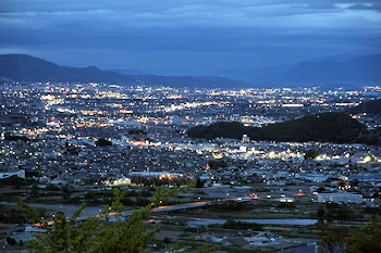 姨捨サービスエリアの風景