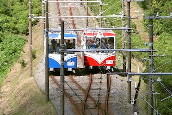 十国峠ケーブルカーの風景