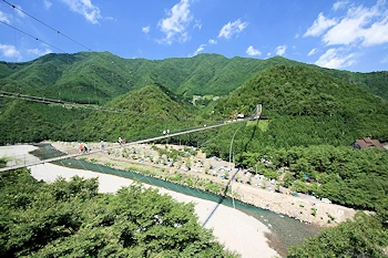 谷瀬の吊り橋の画像