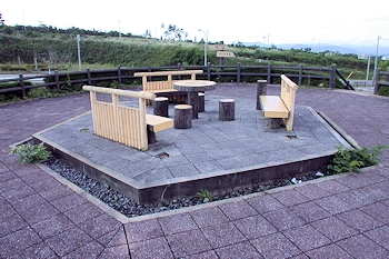 大山ペンション展望駐車場の風景