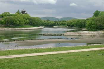 岡山城の風景