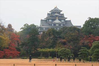 岡山城の風景
