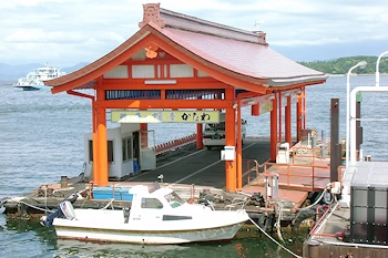 宮島行き自動車のりばの風景