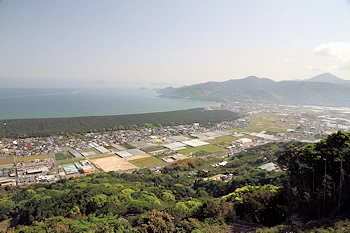 虹の松原東端の風景