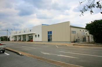 与論空港の風景